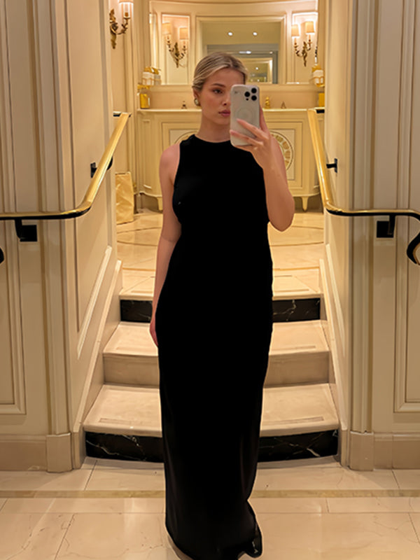 Beaumama robe longue grossesse dos nu femme enceinte noir