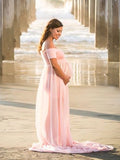 Beaumama robe longue de grossesse photo shooting fendu pour babyshower maternité femme enceinte