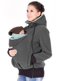 Beaumama sweatshirt à capuche kangourou portage bébé femme gris