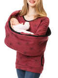 Beaumama sweatshirt allaitement imprimé fleurie maternité rouge