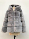 Beaumama grossesse veste fausse fourrure à capuche hiver mode décontracté femme enceinte