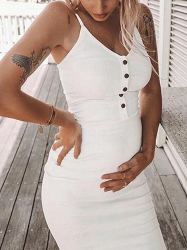 Beaumama debardeur robe mi-longue grossesse moulante enceinte debardeur vetement