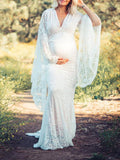 Beaumama maternité shooting photo robe longue de grossesse dentelle élégant