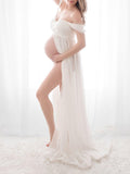 Beaumama robe de longue grossesse lingerie maternite fendu shooting photo femme enceinte