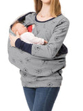 Beaumama sweatshirt allaitement pissenlit poches col roulé femme enceinte