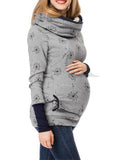Beaumama sweatshirt allaitement pissenlit poches col roulé femme enceinte