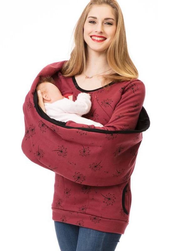 Beaumama sweatshirt allaitement poches zippée poches col roulé multifonctionnel femme