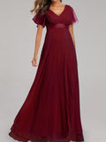 Beaumama robe longue grossesse v-cou manches courtes élégant femme enceinte