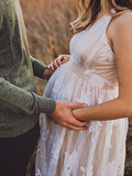 Beaumama robe longue de grossesse en Imprimé fleurie photoshooting de maternité boheme femme enceinte
