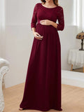 Beaumama robes longue grossesse élégant soirée dentelle fluide femme enceinte