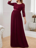 Beaumama robes longue grossesse élégant soirée dentelle fluide femme enceinte