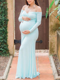 Beaumama robes photo longue grossesse élégant enceinte shooting sirene queue moulante femme enceinte