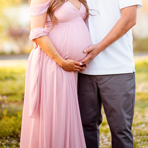 Beaumama robes photo longue grossesse élégant baby shower enceinte shooting fendu le côté plissé fluide femme enceinte