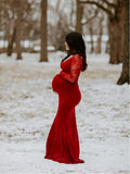 Beaumama robes photo longue grossesse élégant baby shower dentelle sirene moulante femme enceinte