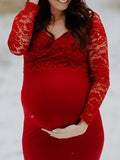 Beaumama robes photo longue grossesse élégant baby shower dentelle sirene moulante femme enceinte