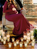 Beaumama robes photo longue grossesse élégant enceinte shooting fluide plissé femme enceinte