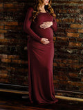 Beaumama robes photo longue grossesse élégant enceinte shooting fluide plissé femme enceinte