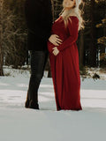 Beaumama robes photo longue grossesse élégant enceinte shooting fluide plissé femme enceinte