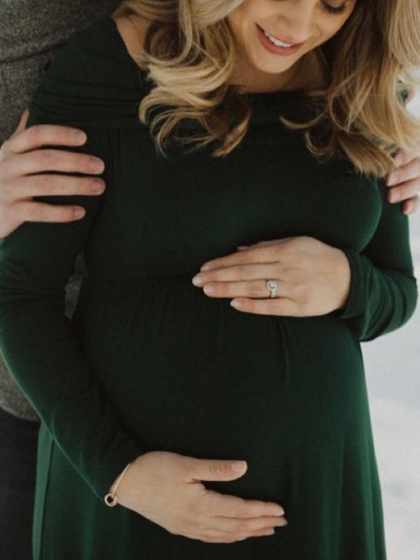 Beaumama robes photo longue grossesse élégant enceinte shooting fluide plissé femme enceinte