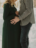 Beaumama robes photo longue grossesse élégant enceinte shooting fluide plissé femme enceinte