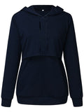 Beaumama sweatshirt allaitement Élégant ceinture capuche manches longues femme enceinte