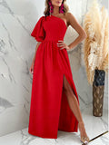 Beaumama robes longue grossesse soirée élégant volants fendu le côté asymétrique femme enceinte