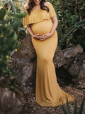 Beaumama robes photo longue grossesse élégant enceinte shooting volants moulante queue femme enceinte