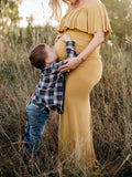 Beaumama robes photo longue grossesse élégant enceinte shooting volants moulante queue femme enceinte