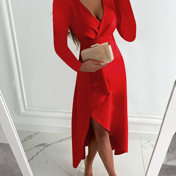 Beaumama robes longue grossesse soirée élégant volants fendu le côté irrégulier femme enceinte