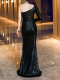 Beaumama robes longue grossesse élégant soirée fendu le côté brillante paillette femme enceinte