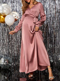 Beaumama robes longue grossesse élégant soirée casual enceinte shooting baby shower ceinture fluide femme enceinte