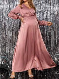 Beaumama robes longue grossesse élégant soirée casual enceinte shooting baby shower ceinture fluide femme enceinte