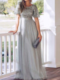 Beaumama robes longue grossesse élégant soirée volants feuille tulle femme enceinte