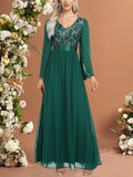 Beaumama robes longue grossesse élégant soirée brillante paillette mousseline femme enceinte