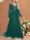 Beaumama robes longue grossesse élégant soirée brillante paillette mousseline femme enceinte