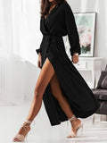 Beaumama robes longue grossesse élégant cocktail soirée fendu le côté coulisse taille femme enceinte