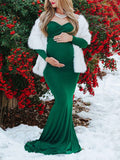 Beaumama robes photo longue grossesse élégant baby shower soirée enceinte shooting moulante sirene queue femme enceinte