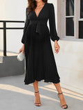 Beaumama robes longue grossesse élégant soirée cocktail boucle ceinture plissé femme enceinte