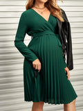 Beaumama robes décontracté courte grossesse élégant casual ceinture volants plissé femme enceinte