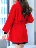 Beaumama manteau en laine grossesse classe vintage ceinture double boutonnage manteau d'hiver femme enceinte cape