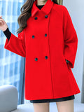 Beaumama manteau en laine grossesse classe vintage ceinture double boutonnage manteau d'hiver femme enceinte cape
