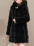 Beaumama manteau fausse fourrure grossesse casual élégant poilu bouton trapèze capuche manteau d'hiver femme enceinte