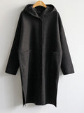 Beaumama manteau en laine grossesse Élégant poches capuche femme enceinte