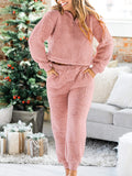 Beaumama sweatshirts grossesse pantalons élégant casual maison poilu zippé costume deux pièces femme enceinte