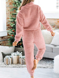 Beaumama sweatshirts grossesse pantalons élégant casual maison poilu zippé costume deux pièces femme enceinte