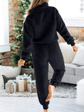 Beaumama sweatshirts grossesse pantalons élégant casual maison poilu zippé costume deux pièces femme enceinte
