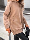 Beaumama sweatshirts grossesse Élégant fendu le côté poches femme enceinte