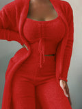 Beaumama grossesse pyjama en velours pour femmes ensemble 3 pièces tenue de maison polaire chaude et douce automne hiver