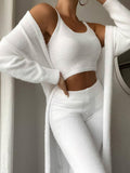 Beaumama ensembles pyjama grossesse casual style maison v-cou 3 pièces poilu femme enceinte