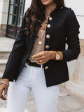 Beaumama blazer boutonnage col cheminée élégant femme veste officier